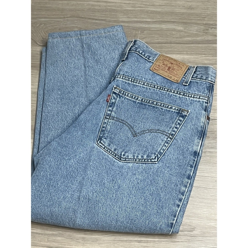 Vintage Levi's 560 Loose‎ Fit Tapered Leg Jeans Light Wash Y2K 38x30(Fits 38x28)